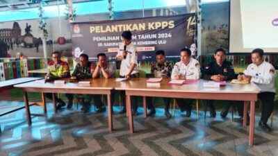 Pelantikan 238 Anggota KPPS Tanjung Baru Dua Sesi