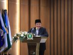 Gubernur Sumatera Selatan H Herman Deru menyampaikan pidato perdananya di hadapan para anggota DPRD Sumsel, Senin (3/3/2025).