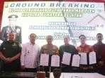 Wakil Gubernur Sumsel H Cik Ujang menghadiri Groundbreaking pembangunan rumah layak huni bagi PNS-Polri di Kabupaten Banyuasin, Selasa, 4 Maret 2025.